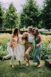 group of happy womenin spring
