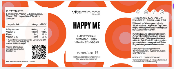 Happy Me - Complex mit L-Tryptophan, Eisen und Vitaminen
