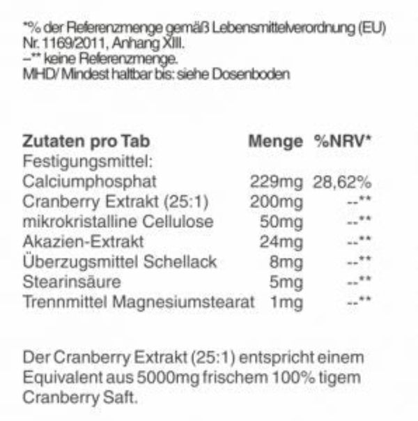 Cranberry Produkt Extrakt