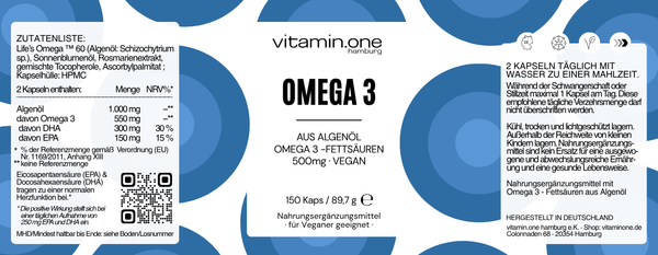 Suplements Omega 3 aus Agenöl