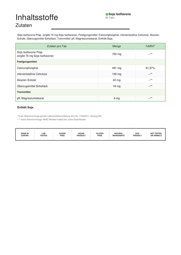 Sojaisoflavone 75mg